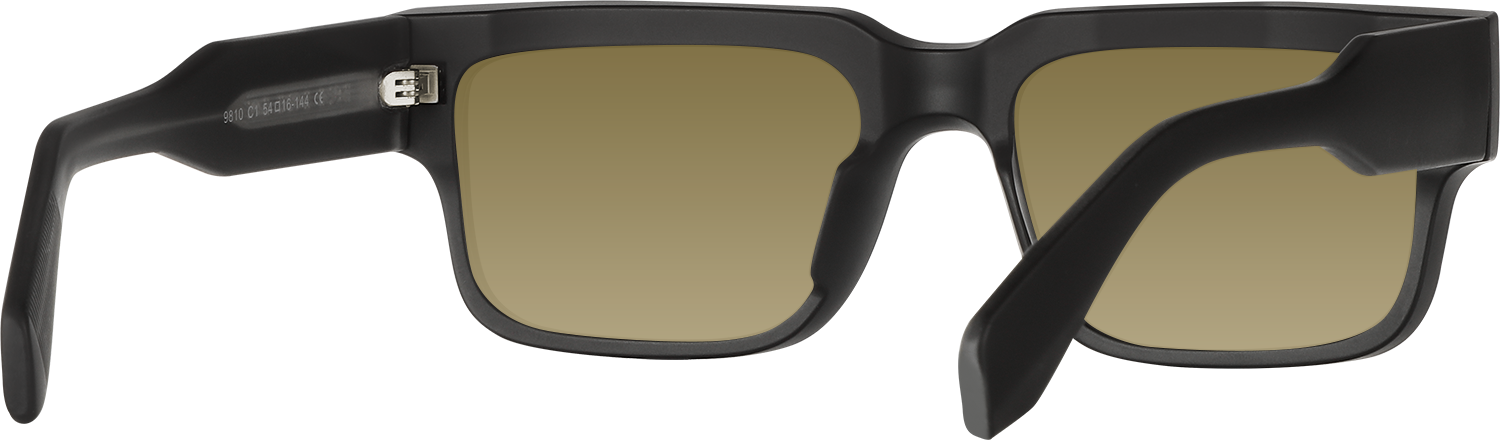 Side view of Fytoo Rectangle Black Acetate TR90 Full Rim Eyeglasses