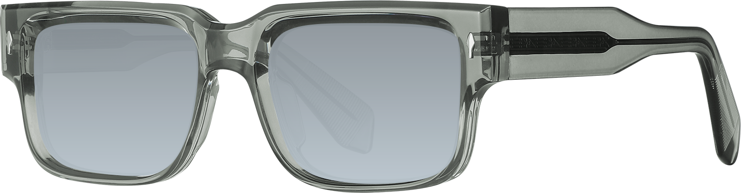 Side view of Fytoo Rectangle Grey Acetate TR90 Full Rim Eyeglasses