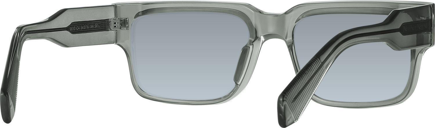 Side view of Fytoo Rectangle Grey Acetate TR90 Full Rim Eyeglasses