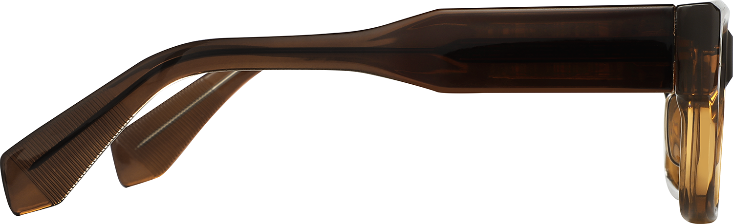 Side view of Fytoo Rectangle Brown Acetate TR90 Full Rim Eyeglasses