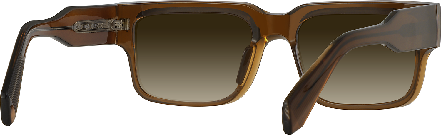 Side view of Fytoo Rectangle Brown Acetate TR90 Full Rim Eyeglasses