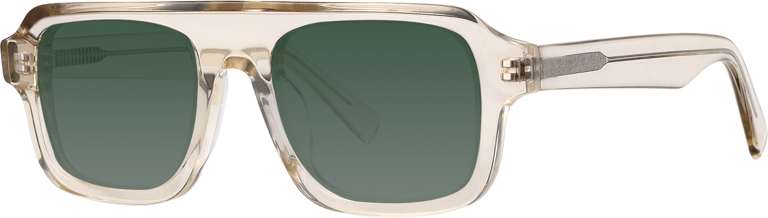 Side view of Fytoo Rectangle Light Coffee Acetate Full Rim Eyeglasses