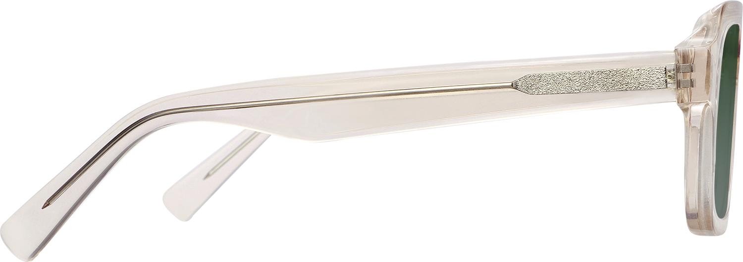 Side view of Fytoo Rectangle Light Coffee Acetate Full Rim Eyeglasses