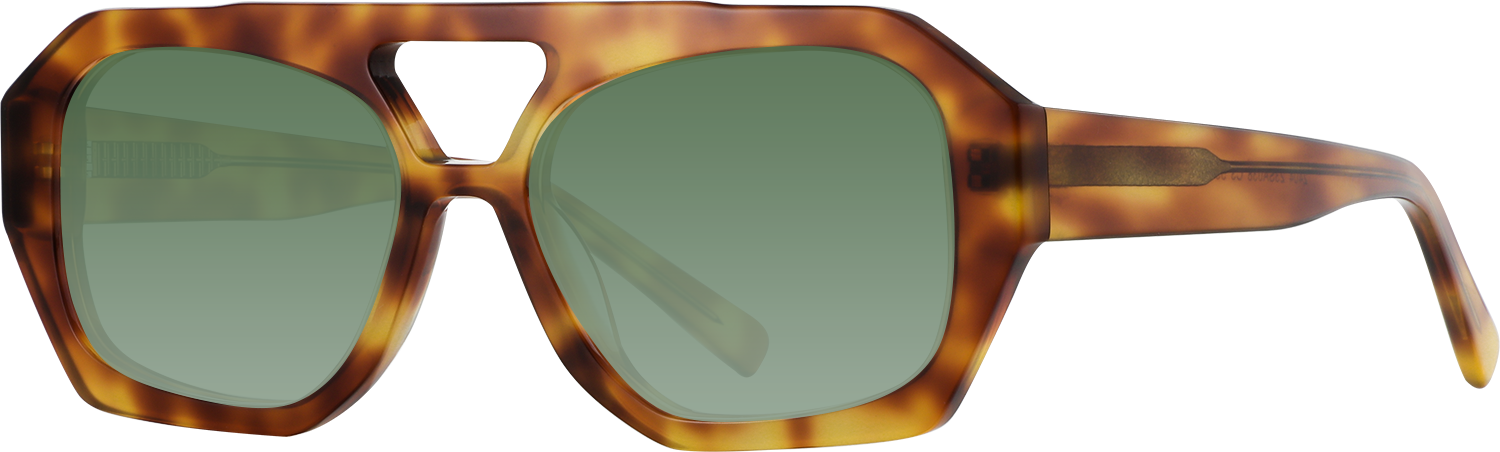 Side view of Fytoo Aviator Tortoiseshell Acetate Full Rim Eyeglasses