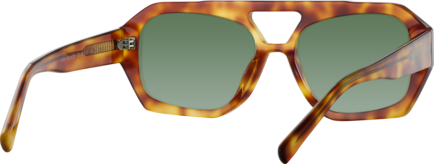 Side view of Fytoo Aviator Tortoiseshell Acetate Full Rim Eyeglasses