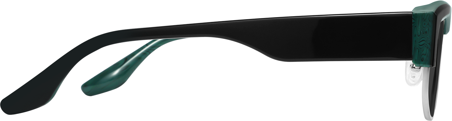 Side view of Fytoo Browline Green Acetate Full Rim Eyeglasses