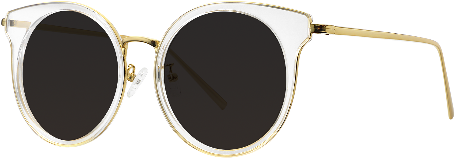 Side view of Fytoo Round Transparent Acetate Full Rim Eyeglasses