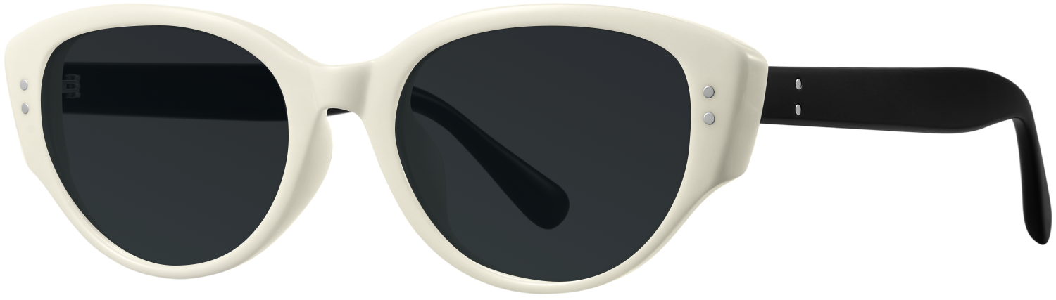 Side view of Fytoo Oval White TR90 Full Rim Eyeglasses