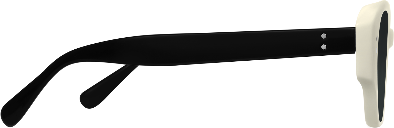 Side view of Fytoo Oval White TR90 Full Rim Eyeglasses