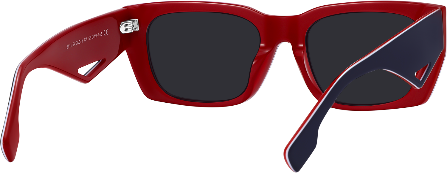 Side view of Fytoo Rectangle Blue Acetate Full Rim Eyeglasses