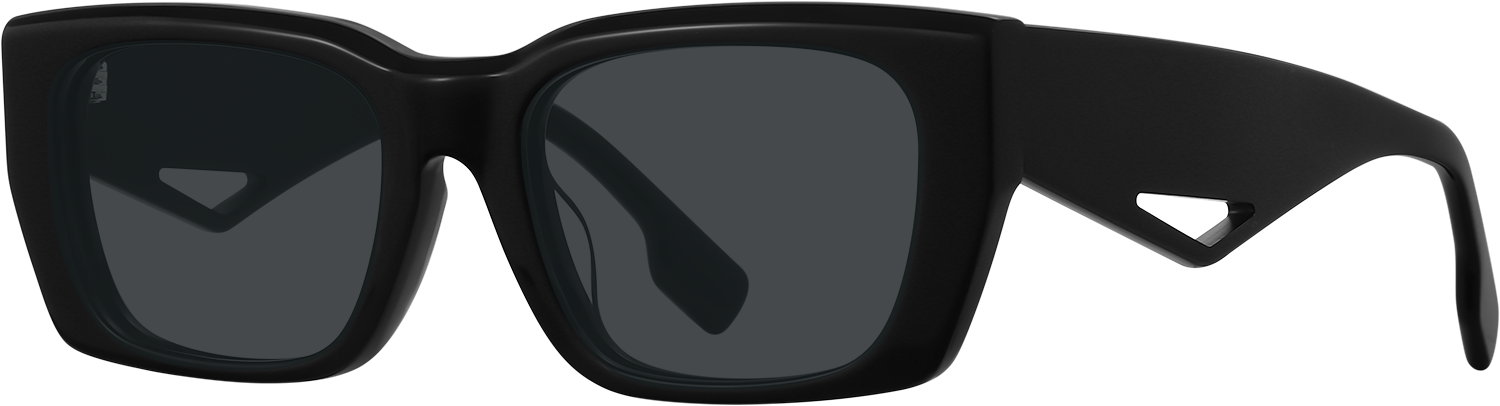 Side view of Fytoo Rectangle Black Acetate Full Rim Eyeglasses
