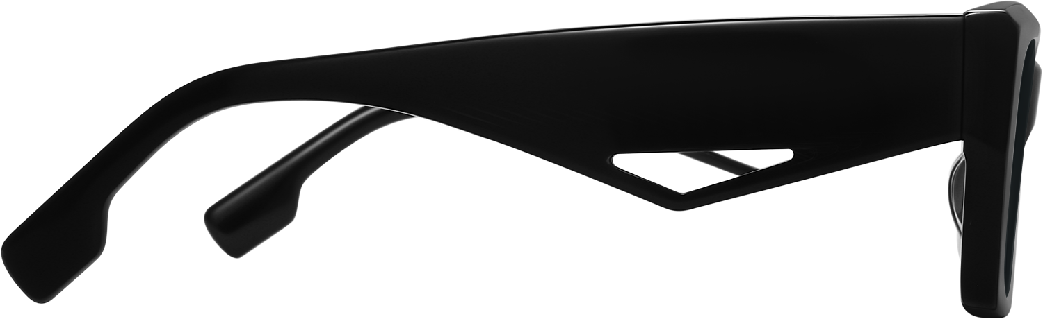 Side view of Fytoo Rectangle Black Acetate Full Rim Eyeglasses