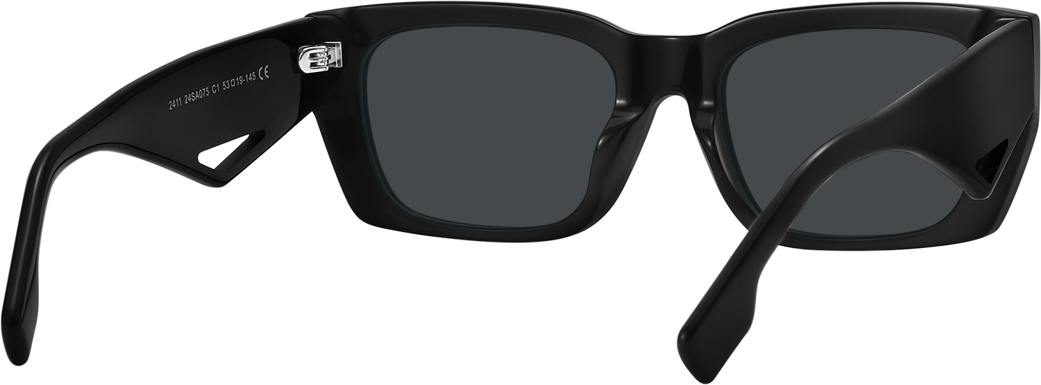 Side view of Fytoo Rectangle Black Acetate Full Rim Eyeglasses