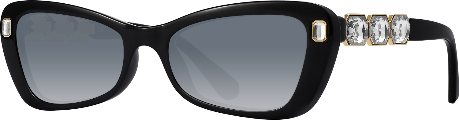 Side view of Fytoo Geometric Black TR90 Full Rim Eyeglasses