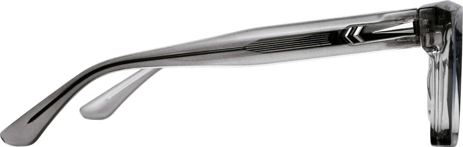Side view of Fytoo Rectangle Grey Acetate Full Rim Eyeglasses