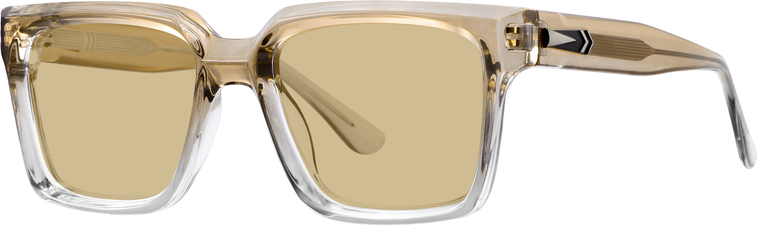 Side view of Fytoo Rectangle Two Tone Acetate Full Rim Eyeglasses