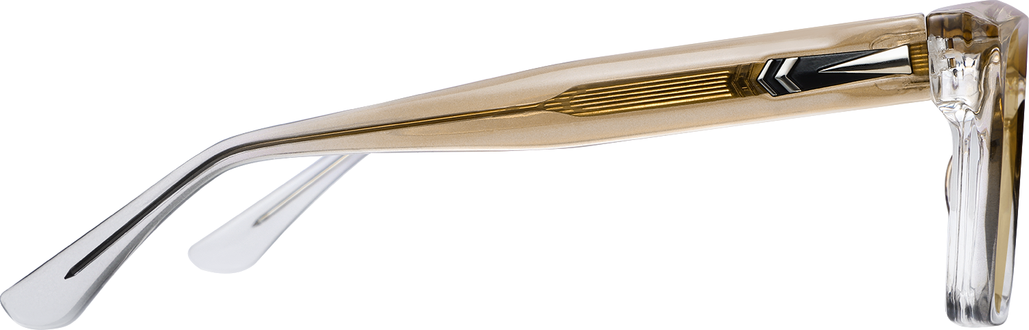 Side view of Fytoo Rectangle Two Tone Acetate Full Rim Eyeglasses