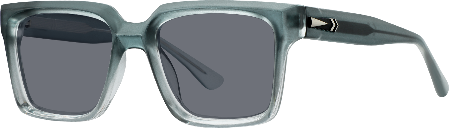 Side view of Fytoo Rectangle Blue Acetate Full Rim Eyeglasses