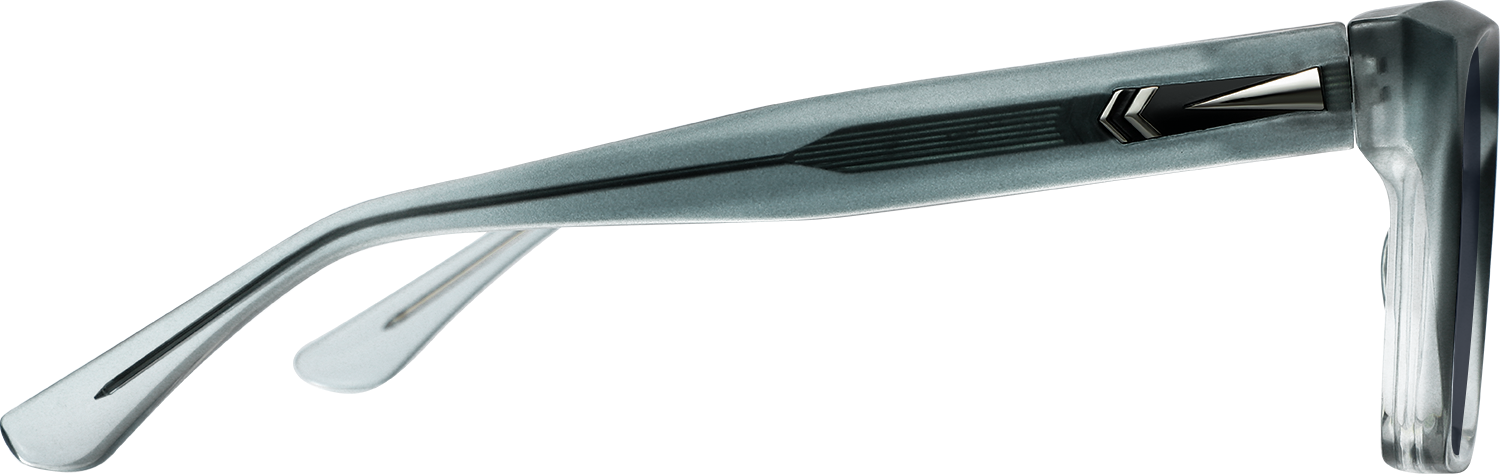 Side view of Fytoo Rectangle Blue Acetate Full Rim Eyeglasses