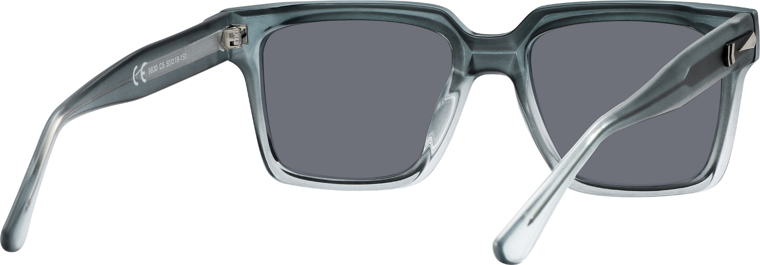 Side view of Fytoo Rectangle Blue Acetate Full Rim Eyeglasses