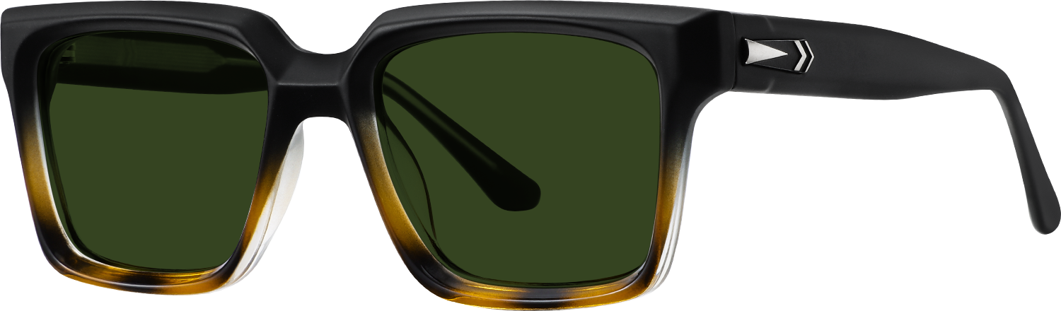 Side view of Fytoo Rectangle Two Tone Acetate Full Rim Eyeglasses