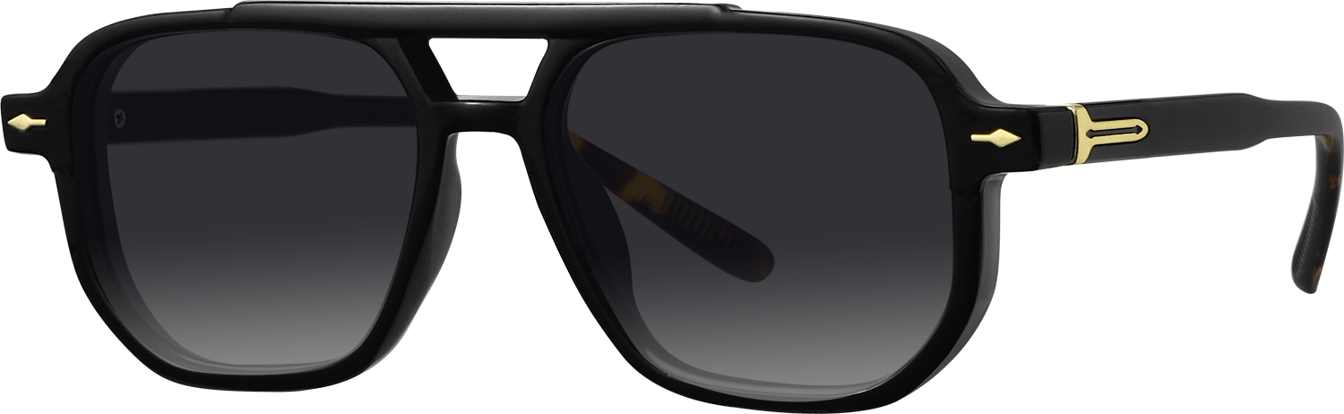 Side view of Fytoo Aviator Black TR90 Full Rim Eyeglasses