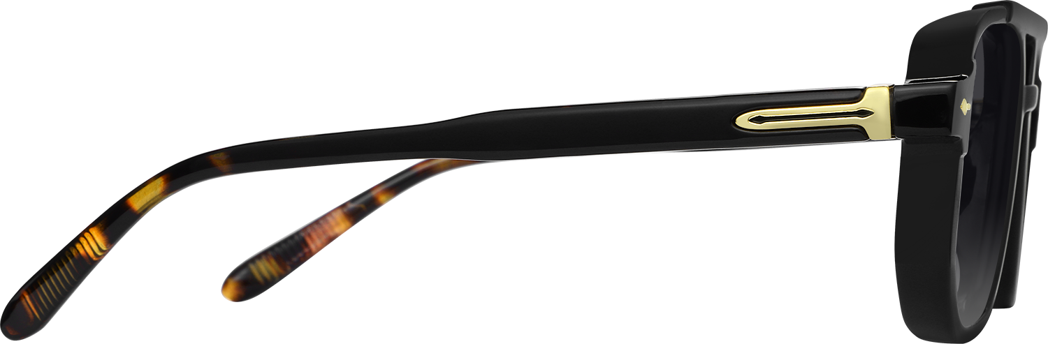 Side view of Fytoo Aviator Black TR90 Full Rim Eyeglasses