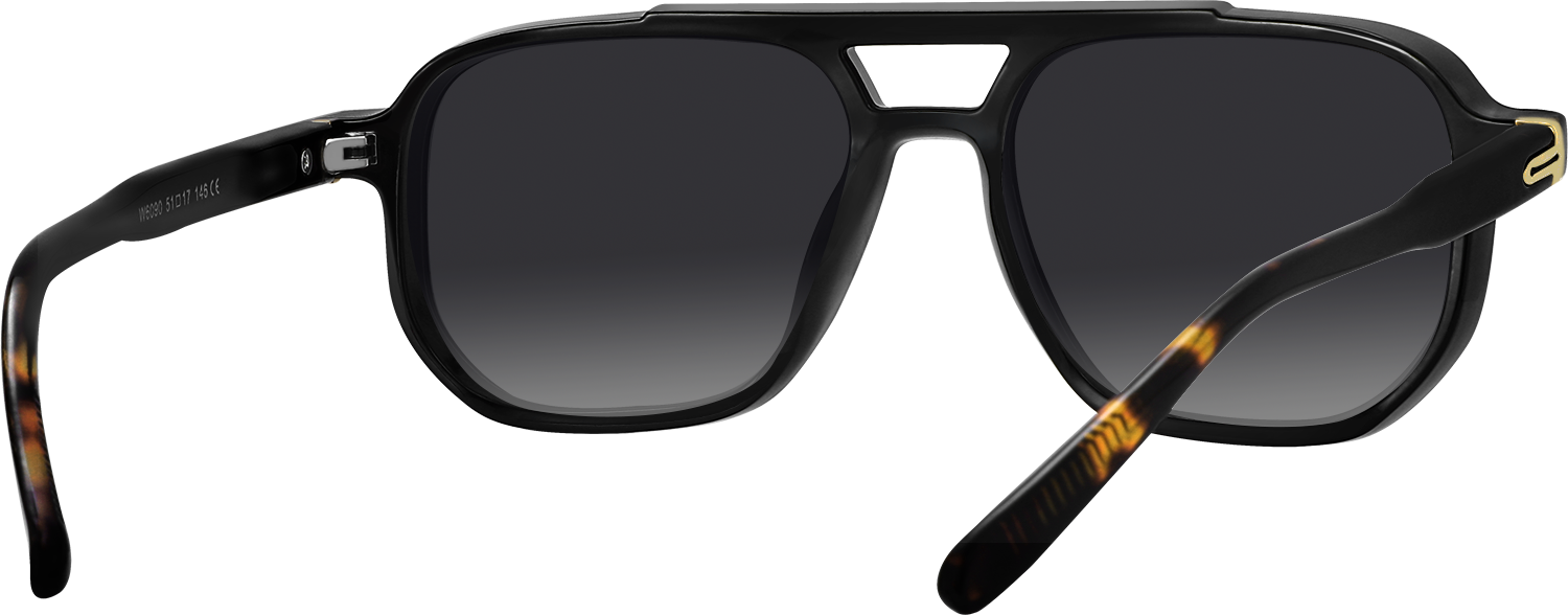 Side view of Fytoo Aviator Black TR90 Full Rim Eyeglasses