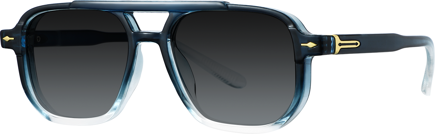 Side view of Fytoo Aviator Blue TR90 Full Rim Eyeglasses
