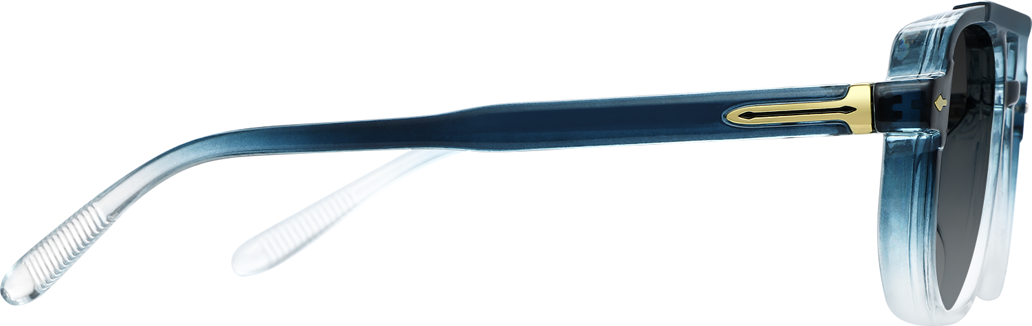 Side view of Fytoo Aviator Blue TR90 Full Rim Eyeglasses