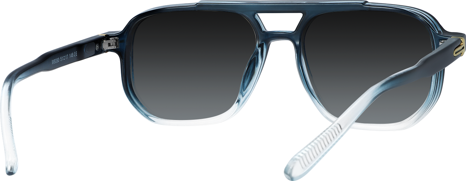 Side view of Fytoo Aviator Blue TR90 Full Rim Eyeglasses