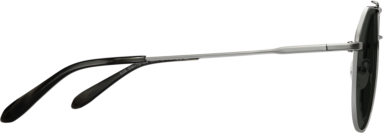 Side view of Fytoo Aviator Silver Titanium  Eyeglasses