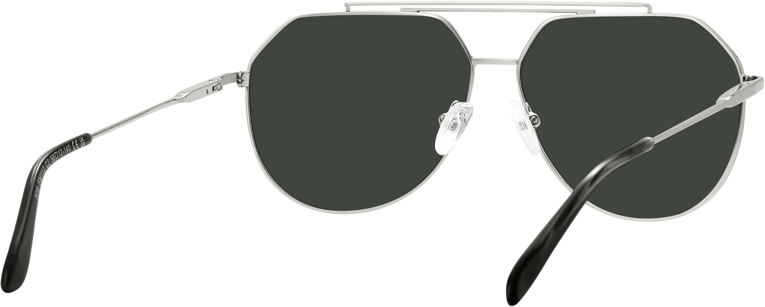 Side view of Fytoo Aviator Silver Titanium  Eyeglasses