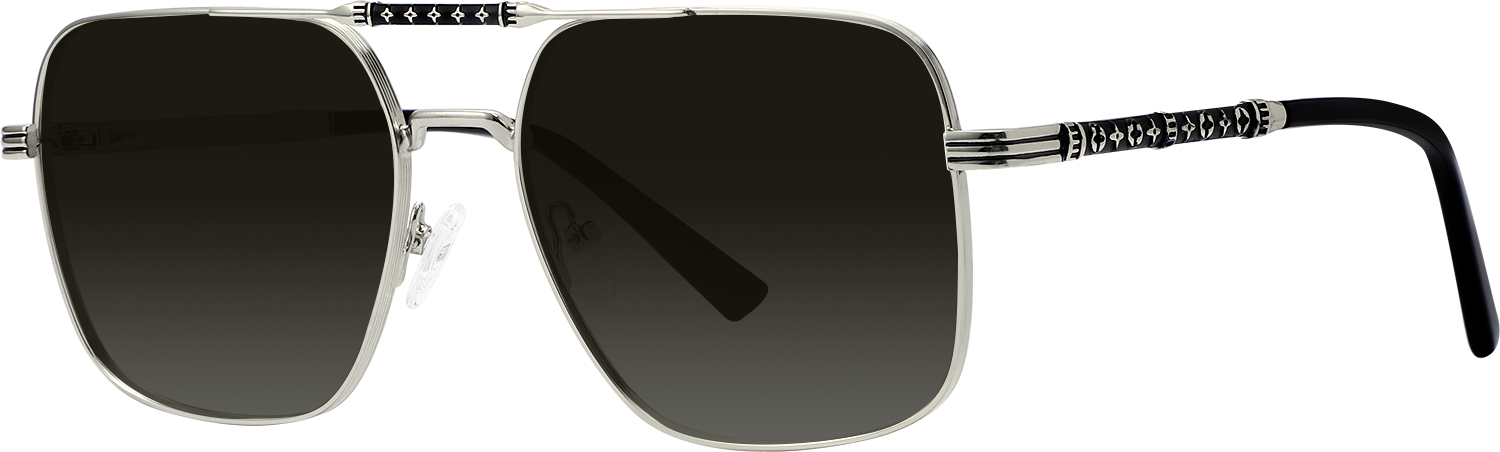 Side view of Fytoo Aviator Black Metal Full Rim Eyeglasses