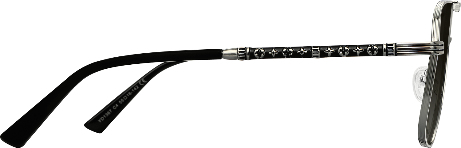 Side view of Fytoo Aviator Black Metal Full Rim Eyeglasses