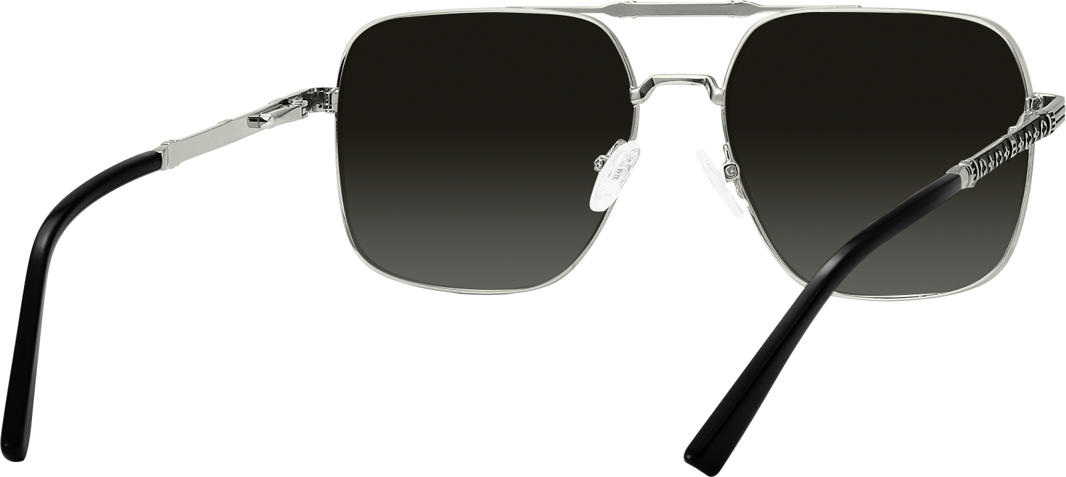 Side view of Fytoo Aviator Black Metal Full Rim Eyeglasses