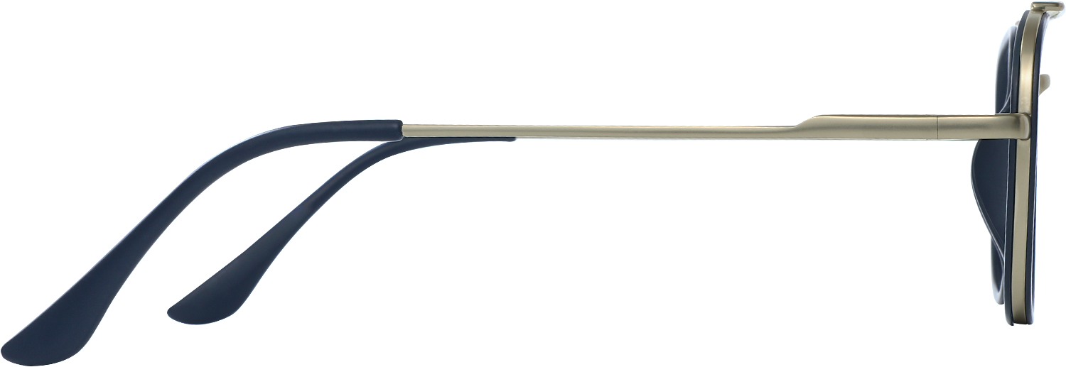 Side view of Fytoo Aviator Blue TR90 Metal Full Rim Eyeglasses