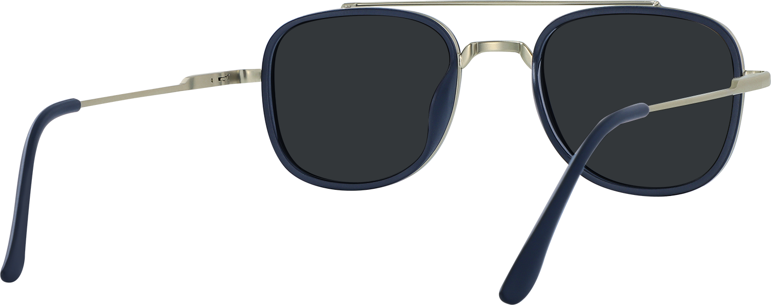 Side view of Fytoo Aviator Blue TR90 Metal Full Rim Eyeglasses