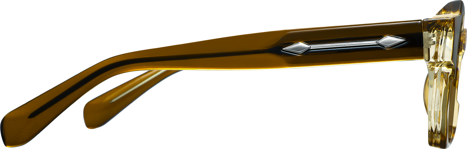 Side view of Fytoo Geometric Yellow Acetate Full Rim Eyeglasses