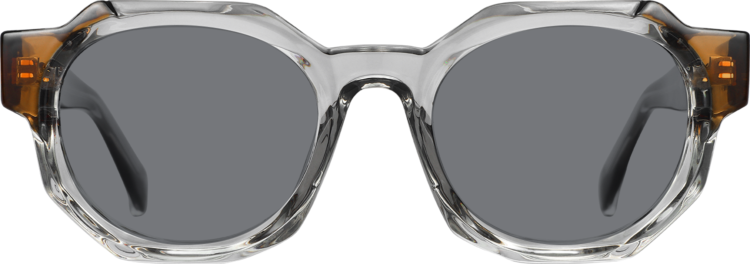 Fytoo Geometric Grey Acetate Full Rim Eyeglasses-image-FTM804051-02