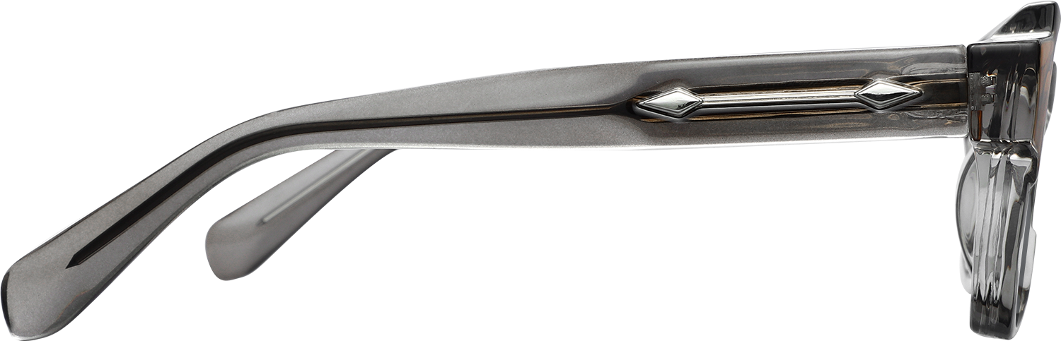 Side view of Fytoo Geometric Grey Acetate Full Rim Eyeglasses