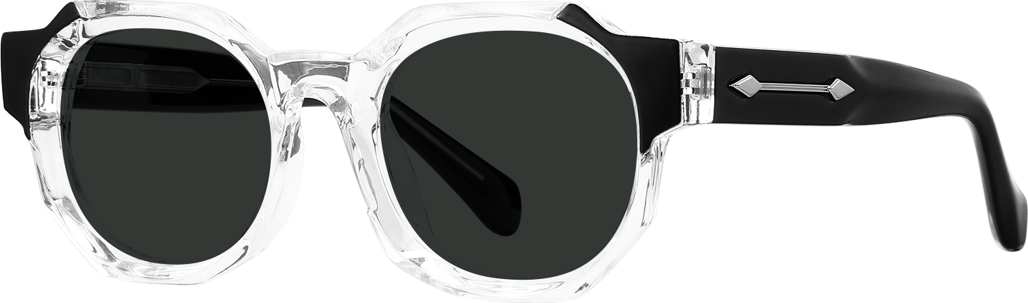 Side view of Fytoo Geometric Transparent Acetate Full Rim Eyeglasses