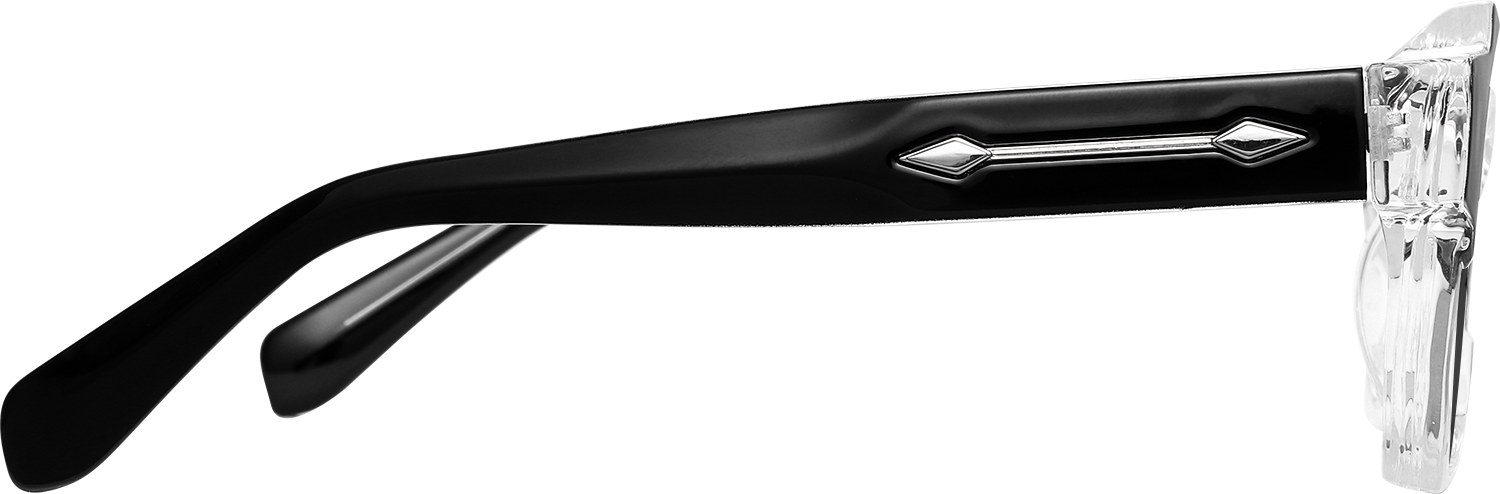 Side view of Fytoo Geometric Transparent Acetate Full Rim Eyeglasses