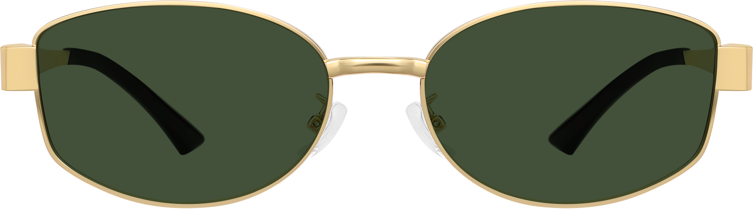 Fytoo Oval Golden Metal Full Rim Eyeglasses-image-FTM804163-02