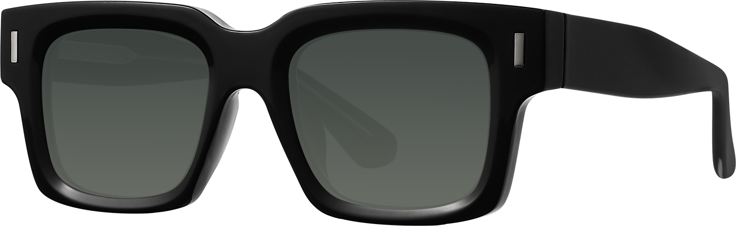 Side view of Fytoo Square Black TR90 Full Rim Eyeglasses