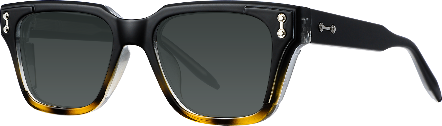 Side view of Fytoo Rectangle Two Tone Acetate Full Rim Eyeglasses