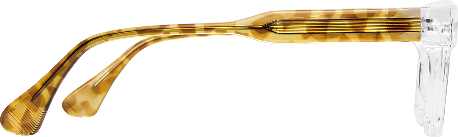 Side view of Fytoo Square Transparent TR90 Full Rim Eyeglasses