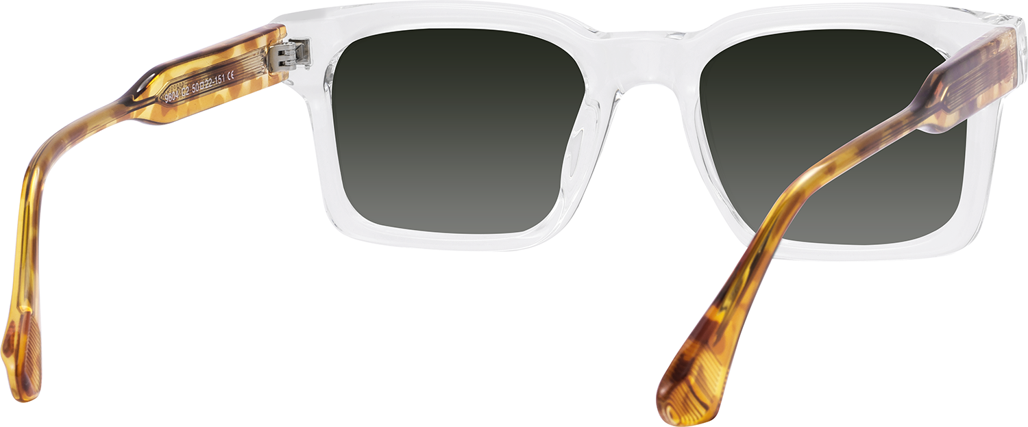 Side view of Fytoo Square Transparent TR90 Full Rim Eyeglasses