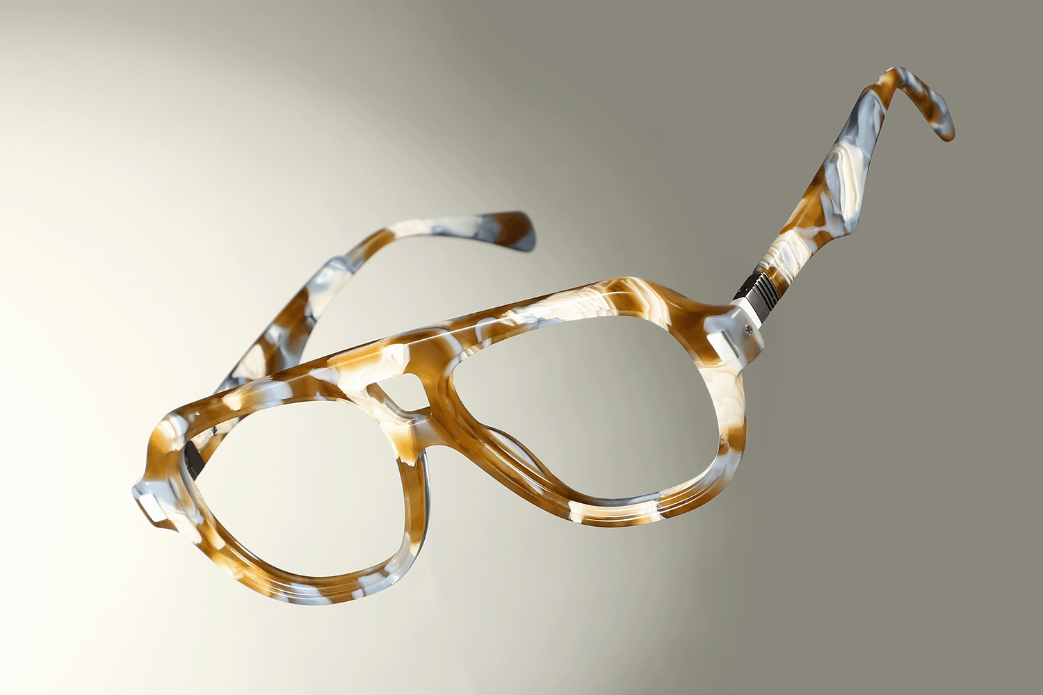 yu.ページ Selene Aviator Tortoiseshell Eyeglasses | Fytoo Optical