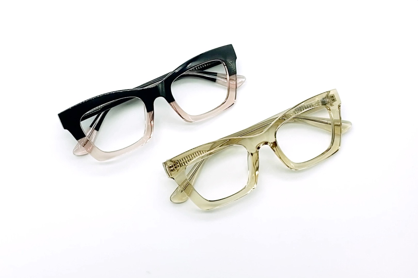 EYEWEAR Screen スクエアフレーム マーブルアセテート(ブラウン) Cheating Lounge Glasses 
